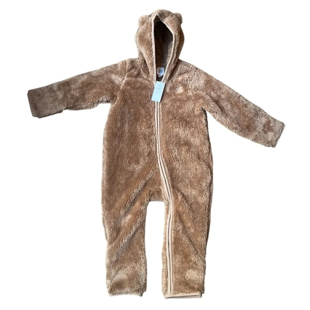 BABY‎ GAP Bear Ear Hoodie Sherpa One Piece